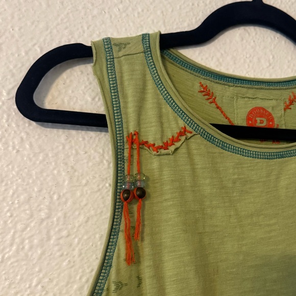 Double D Ranch Green Tank Top with Embroidery - Picture 3 of 4